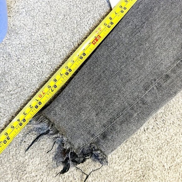 Agolde Sophie Hi Rise Skinny Amplify Size 29 Washed Black Gray Raw Hem - Picture 10 of 16